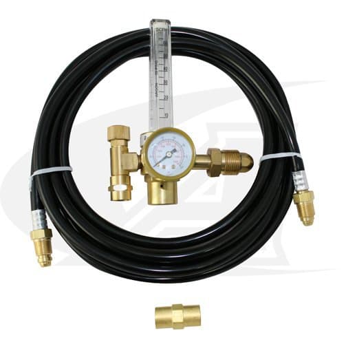 Low-Cost TIG Welding Argon Flow Meter/Regulator with Gas Hose Kit