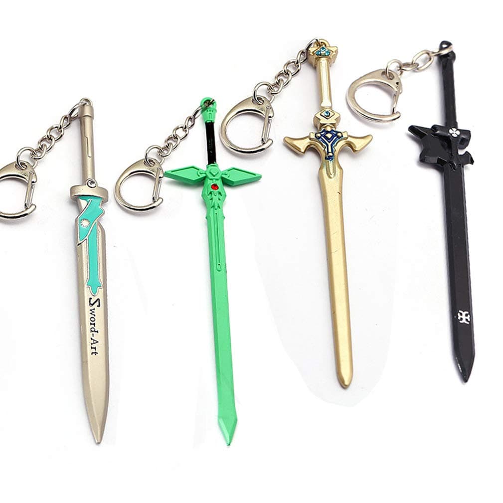 4pcs/set Mini Shutter Sword Art Online Flip Flop Valley and People Heijian Interpret Asuna Keyring