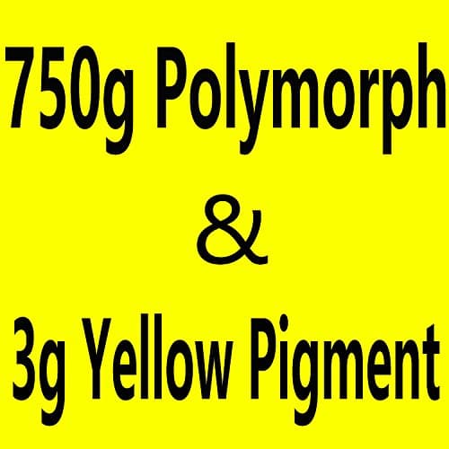 750g(26.5 oz) PCL+3 g Pigments plastimake Polymorph Thermoplastic polycaprolactone plastic for hobbyist mould (750g PCL+3g Yellow)