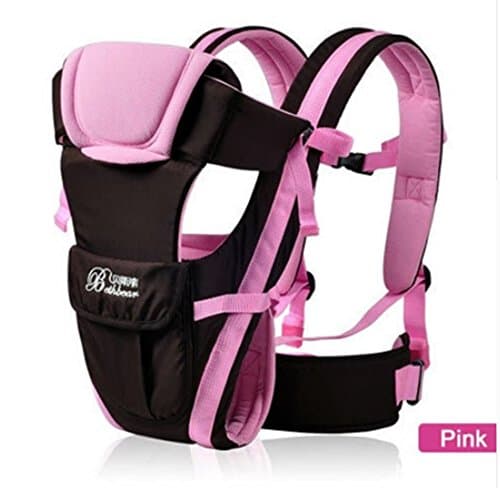 Baby Carrier 0-30 Months Breathable Front Facing 4 in 1 Infant Comfortable Sling Backpack Pouch Wrap Baby (Pink)