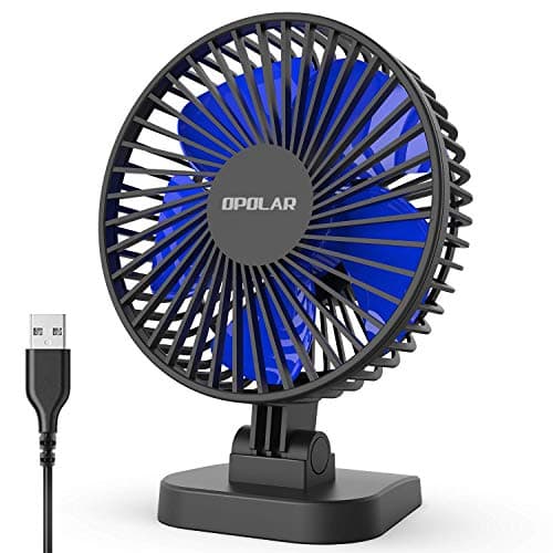 2019 New Mini USB Desk Fan with 3 Speeds, Strong Airflow but Whisper Quiet, 40° Adjustable Tilt Angle for Better Cooling, Perfect Portable Personal Fan for Desktop Office Table,a
