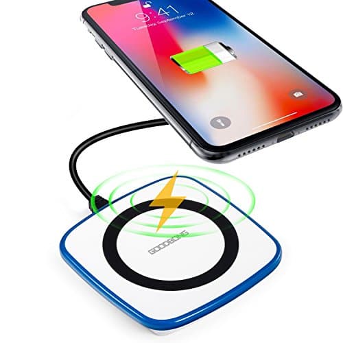 Wireless Charger iPhone X,GOODBONG Wireless Charging Pad for iPhone 8/ 8Plus iPhone X and Samsung Galaxy Note8 S8 Plus S8+ S7 S7 edge S6 S6 edge S6 edge+ Note 5 Nexus 4 5 6 7 and All Qi-Enabled Device
