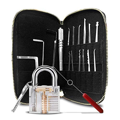 WKONN Strong Pick and Hook Sets 18 PCS (Lock Included)