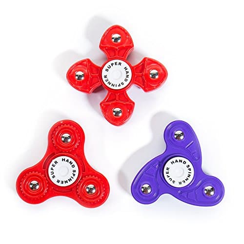 Hand Spinner Fidget New Popular Relieve Stress Plastic finger Spinner for Kids 2017(3 PCS Red/Red/Purple)