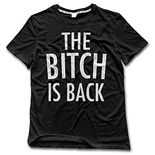 Anch Men's The Bitch Is Back Black Short Sleeve Crew Neckt Shirt