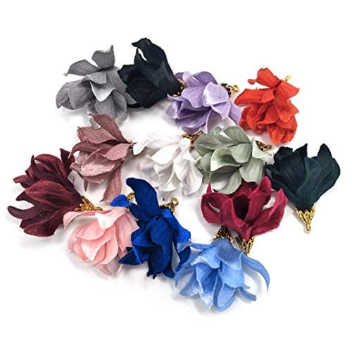 100Pcs Polyster Cloth Handmade Tiny Soft Tassels Mini Tassels,Colorful Tassels, Earring Tassels Assorted Colors Randomly (36)