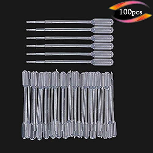 1ml Disposable Plastic Transfer Pipettes Essential Oils Pipettes, Graduated, Pack of 100