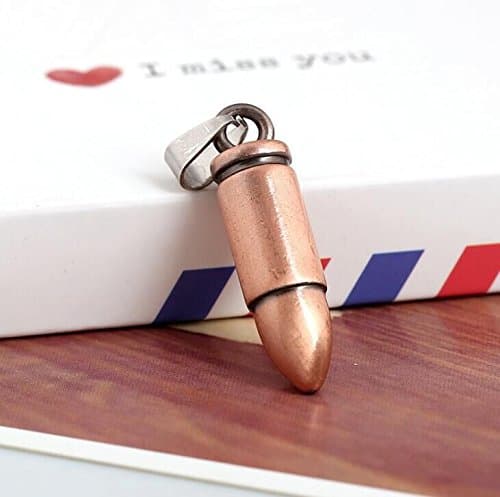 Bullet Lighter Necklace 50 Cal. Bullet Pendant Necklace Solid Brass Bullet Lighter