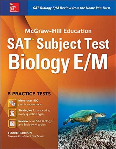 McGraw-Hill Education SAT Subject Test Biology E/M 4th Ed. Paperback – 16 Jan. 2016