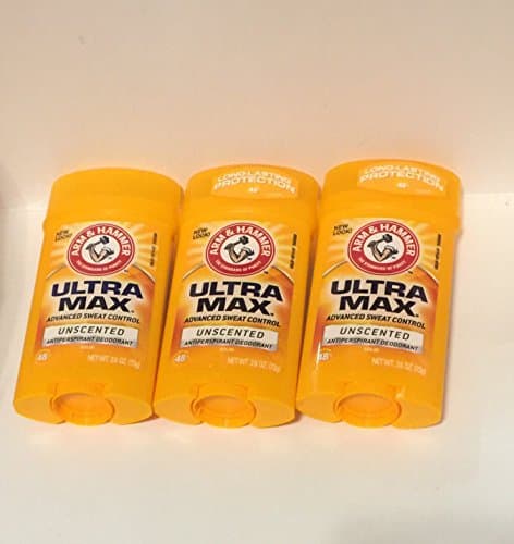 Arm &amp; Hammer Ultra Max deodorant unscented lot of 3 Solid 2.6 oz each