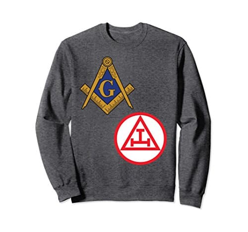 Unisex Mason Royal Arch Split Sweatshirt Masonic York Rite Red XL: Dark Heather