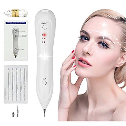 Mole Removal Pen USB Charging Mole Removal Kit Portable Professional Tattoo Spot Freckle Fleshy Nevus Pigment Removal Pen Beauty Device With Replaceable Needles