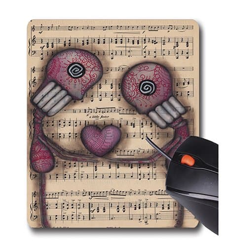 AOFFLY Abril Andrade - Nuestro Amor Eterno Sheet Music Note Bone Love- Non-Slip Rubber Mousepad Gaming Mouse Pad