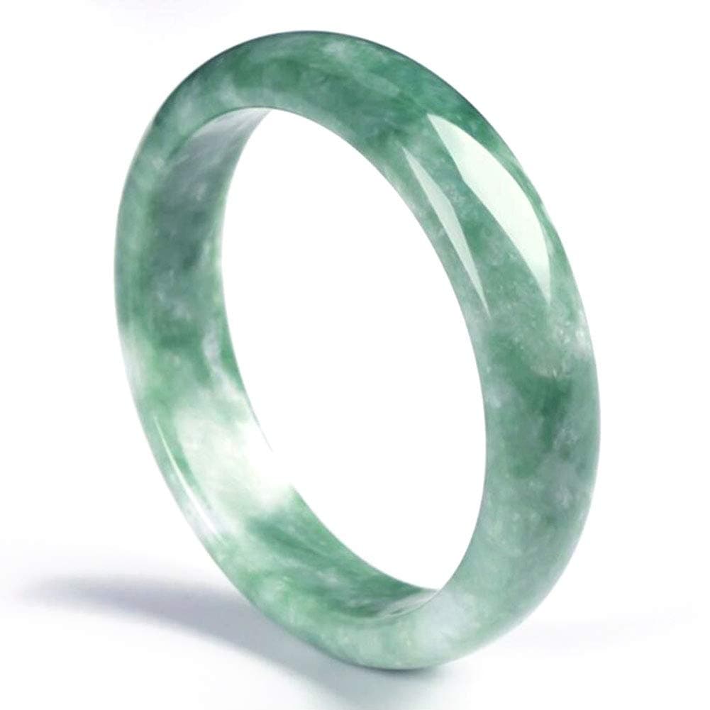 Auspicious CloudAuspicious Cloud Natural Calcite Jade Bangle Bracelet For Womens Green Color