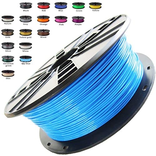 Melca 1.75 3D Printer Filament PLA 1kg +/- 0.03mm, Light Blue (#3B83BD)