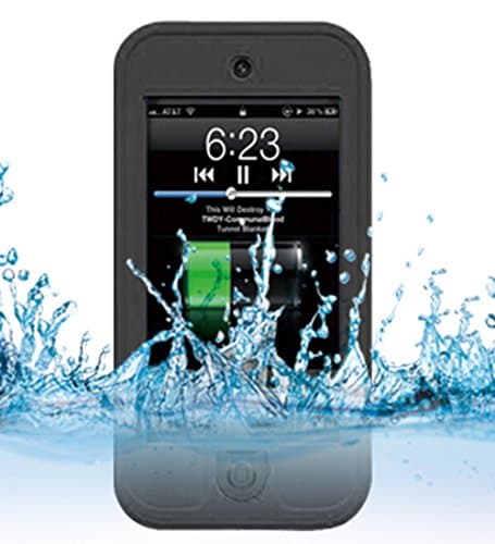 Waterproof Case with Kickstand Underwater Protection Case Full-Body for Apple IPod 5/6 (2012/2015 Release) (Black)