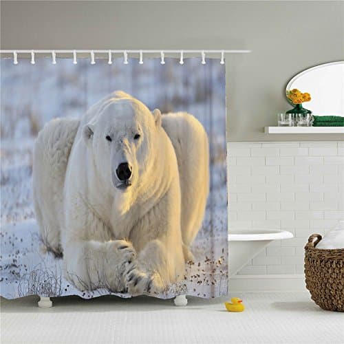Creative Cute Panda And Polar Bear Ways To Hang Shower Curtain 72x72