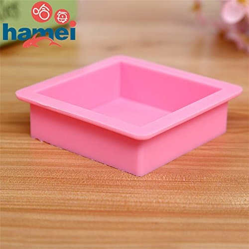 1 piece Silicone mold square shape soap mold Muffin case Candy Jelly Ice cake silicone silicone cake tool chocolate mold D602