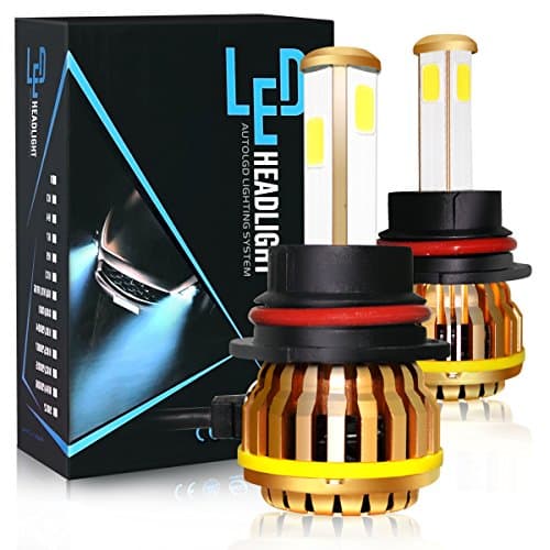 Treedeng 9007 LED Headlight Bulbs,4 Side LED bulbs, Extremely Bright COB LED Chip, 60W 7200LM 6000K, Turbo Heat Dissipation, 2 Year Warranty