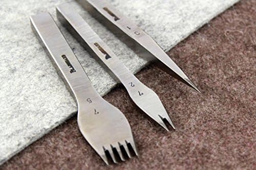 Vergez Blanchard Pricking Iron (2 teeth). Size#7 (3.85mm/7spi). Leather Working Tool
