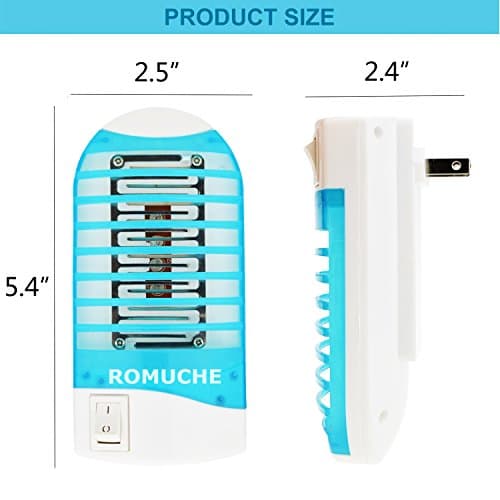 ROMUCHE Mosquito Killer Lamp, 2Pack Mini Mosquito Killer Lamp, Indoor Electronic Insect killer, Electronic Insect Trap Harmless Human & Pets