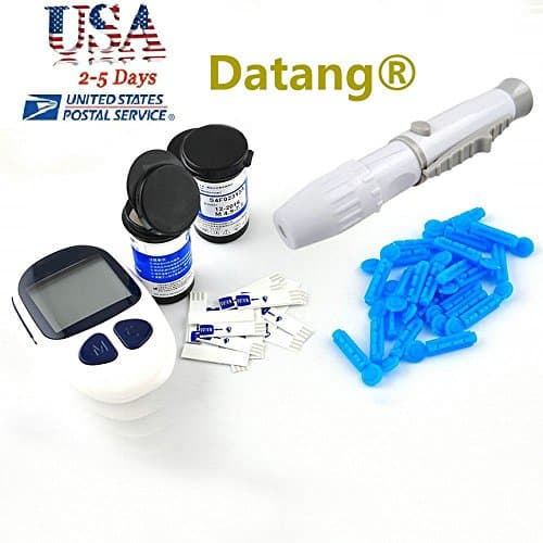 Datang® Blood glucose meter +50 FREE test strips,Lancets,No coding,Diabetes Complete Kit