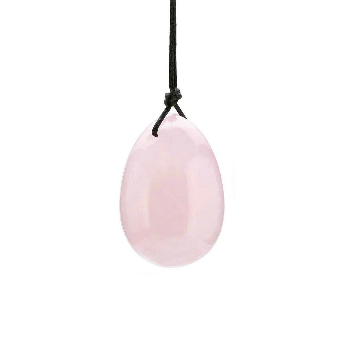 Natural Rose Quartz Yoni Eggs Jade Egg Set Pink Crystal Yoni Eggs for Women Health and Wellness Kegel Exercise Massage Stone - ONE Large Size About 45x30mm