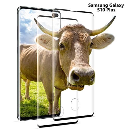 DOSNTO 【2 Pack Tempered Glass Compatible with Galaxy S10 Plus 3D curved full cover Screen Protector HD 9H Hardness Anti-scratch No-bubbles Film Suitable for Galaxy S10 Plus
