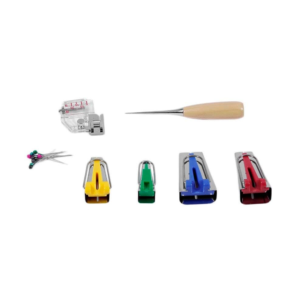 Slowtly - Professional CY-BTM-S1 Multifunction Sewing Bias Tape Maker Set DIY Patchwork Quilting Tool Sewing Machine Tools