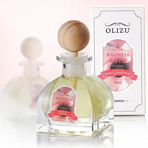 OLIZU WOOD Company Magnolia & Tea Scented Diffuser 50ml (1.7oz), Aromatherapy Essential Oil Reed Type, Fine Home Fragrance Relaxation Housewarming, Birthday Gifts