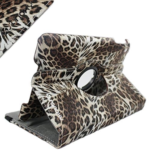 Magnetic 360 Rotating Smart Case Cover for Apple iPad MINI 1/ 2 / 3 rd gen Automatically Wakes and Puts the iPad MINI 3 &amp; 2 &amp; 1 to Sleep by Elegani, LEOPARD BROWN