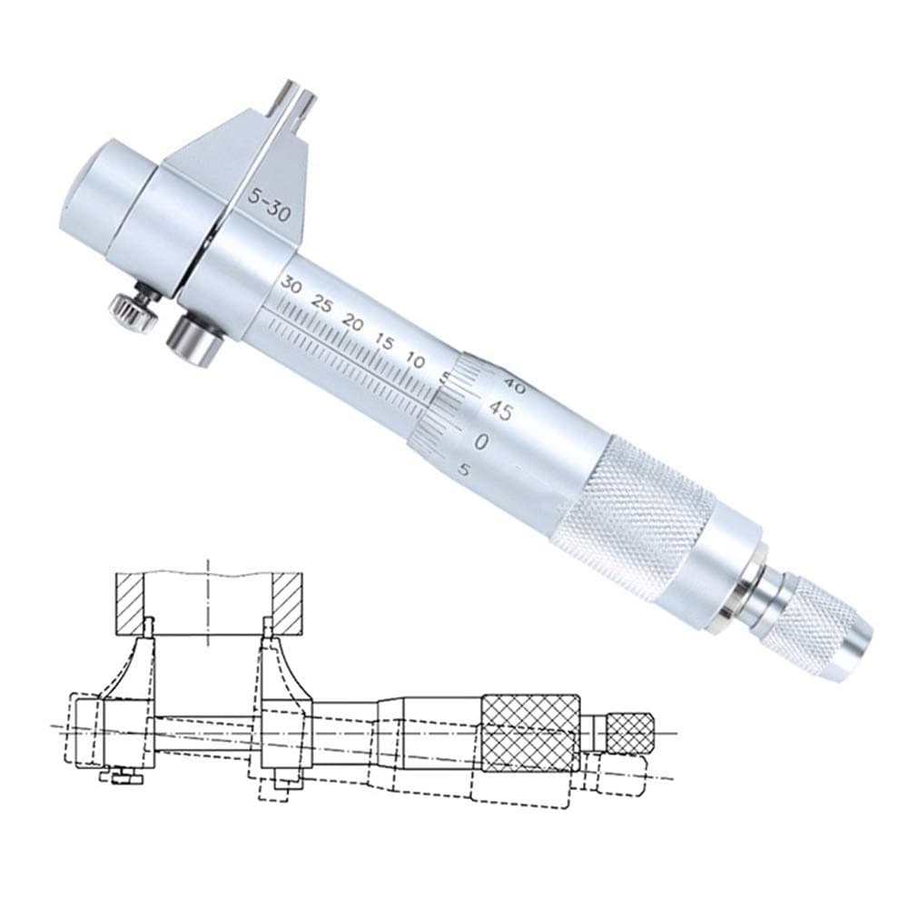 SPEDGSDW Precise Inside Micrometer Hole Bore Internal Diameter Gage Gauge 5-30/25-50/50-75/75-100mm Range 0.01mm Accurate inner Micrometer