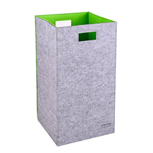 Closet Folding Laundry Clothes Hamper Sorter Basket Bin (Green)