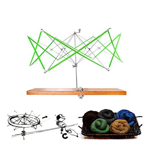 artSew Hand Operated Knitting Umbrella Swift Wool Yarn String Winder Holder Hanks Skeins Line