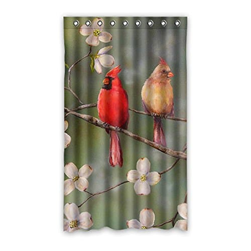 QYOU Cardinal Bird Blackout Panel Curtain Polyester 50"x84" (one piece)