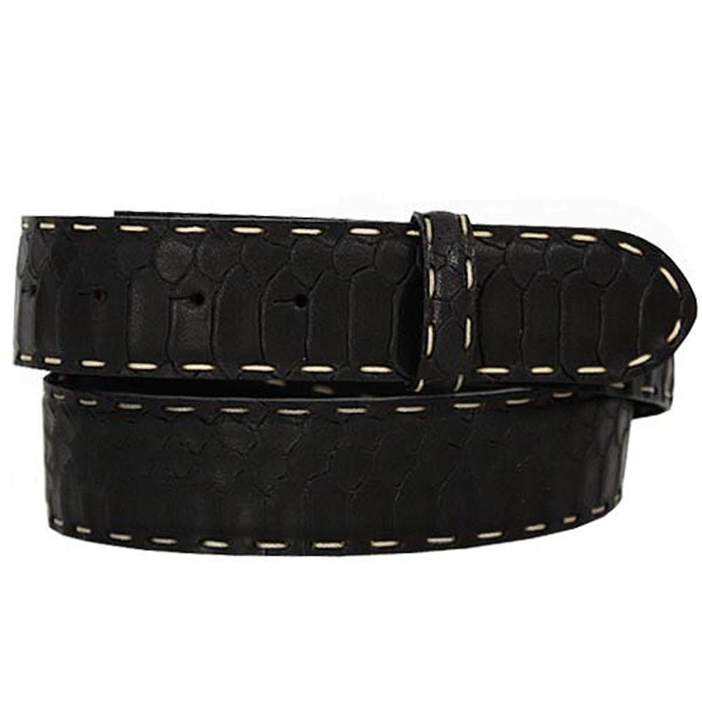 Lord Of Label Embossed Python Belt Band, Black, GBPL2021