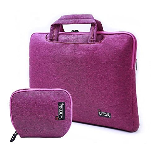 Women's Portable Waterproof Notebook Computers Laptop Sleeve Case Bag, Carrying Handbag Briefcase, Laptop Messenger Bag (Purple,15.6 inch)