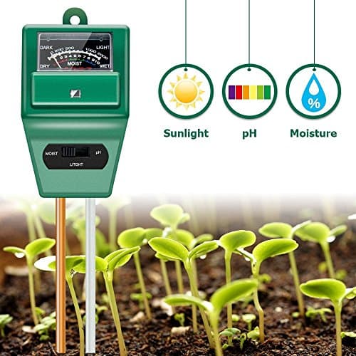 THU Soil Tester, MS02 3-in-1 Plant Moisture Sensor Meter/Light/pH Tester for Home, Garden, Lawn, Farm, Indoor &amp; Outdoor Use, Promote Plants Healthy Growth (Green)