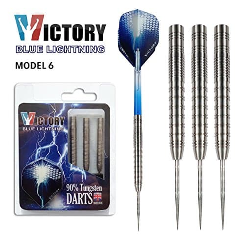 Blue Lightning Model 6 (M6) 90% Tungsten Steel Tip Darts by Victory Darts