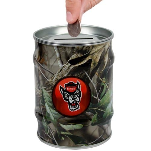 NC State Wolfpack NCSU NCAA Realtree Tin Bank