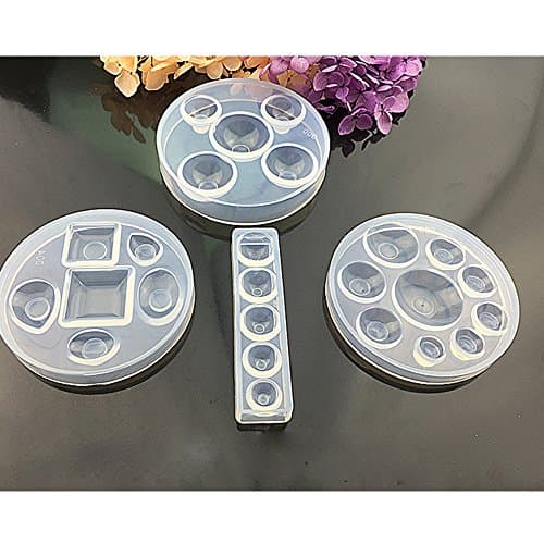 4Pcs Jewelry Casting Mold Designs Silicone Mold, Different Sizes and Thickness of Half Round Design DIY Silicone Molds, Semicircle for Resin Jewelry Making DIY Craft