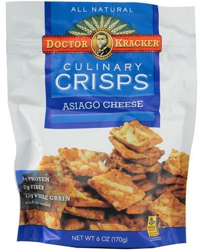 Doctor Kracker Culinary Crisps Asiago Cheese -- 6 oz - 2 pc