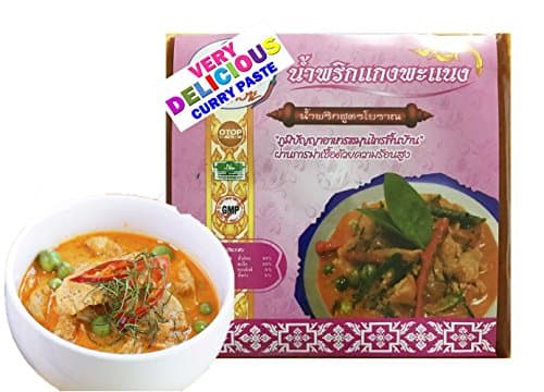 Set of 100g. x 2 Packets Thai Tasty Curry Paste Original Traditional Thai Paste Which is Delicious, Hot and Spicy (Panang Curry Paste)