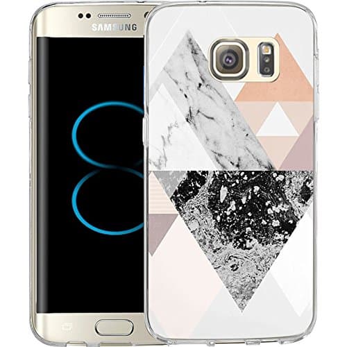 S8 Plus Case Marble triangle patchwork design, LAACO Scratch Resistant TPU Gel Rubber Soft Skin Silicone Protective Case Cover for Samsung Galaxy S8 Plus