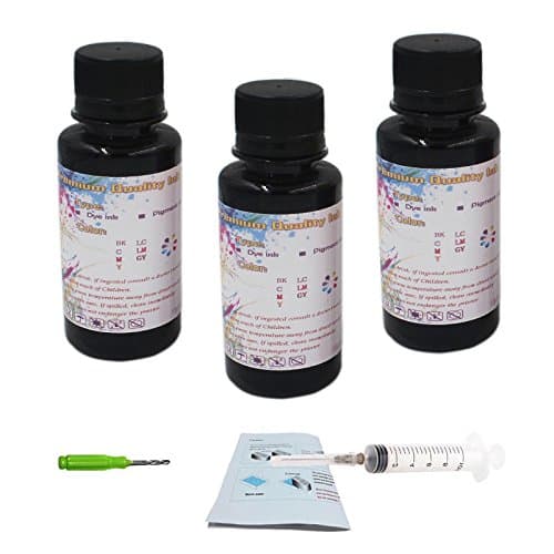 INKMATE Premuim 3 Pack 100ML Black Ink Refill Kit for PGI 1200XL for Canon Maxify MB2020 MB2320 2050 2350