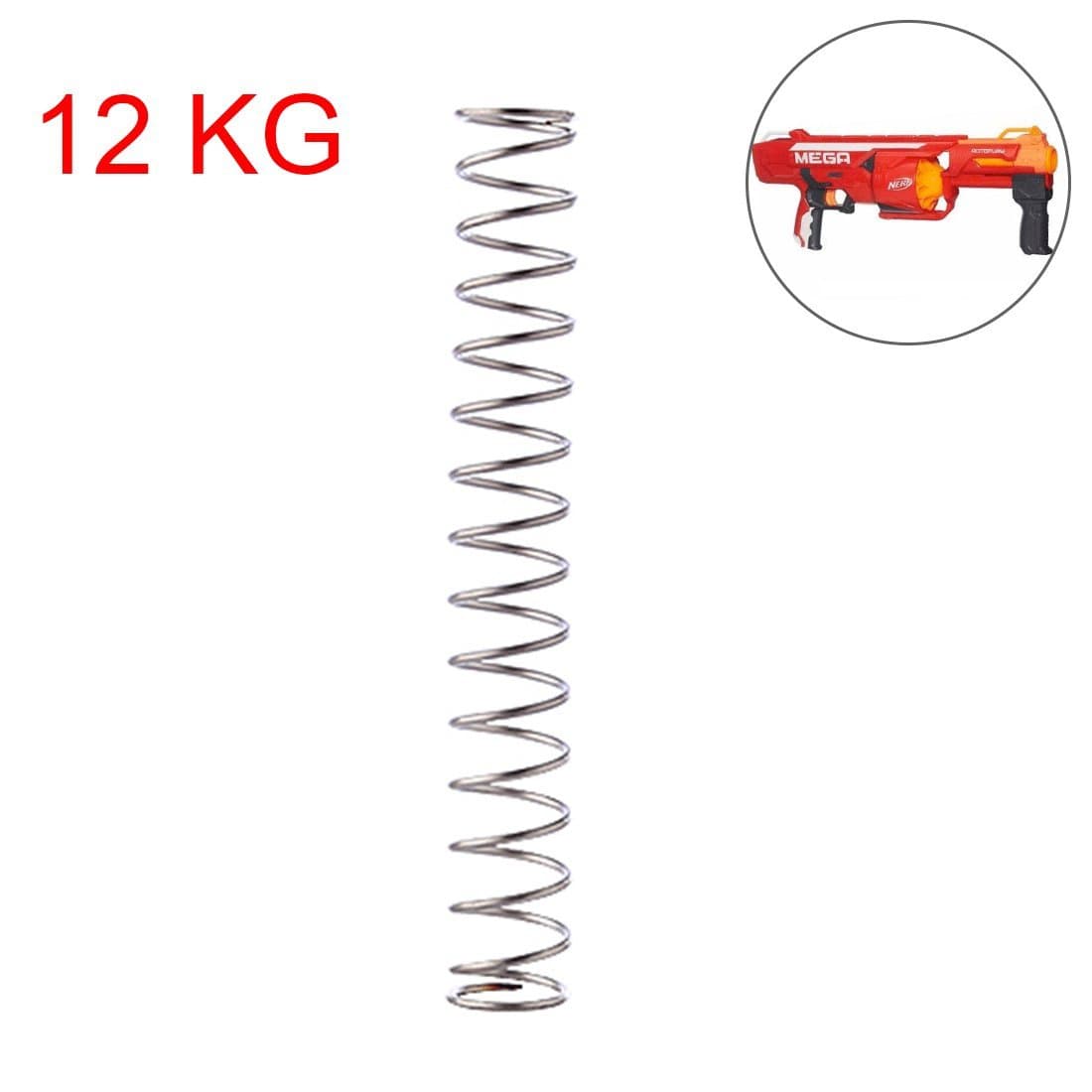 PeleusTech NFstrike Spring Upgrade, 12KG Modified Steel Spring for Nerf N-Strike Mega Series RotoFury Blaster