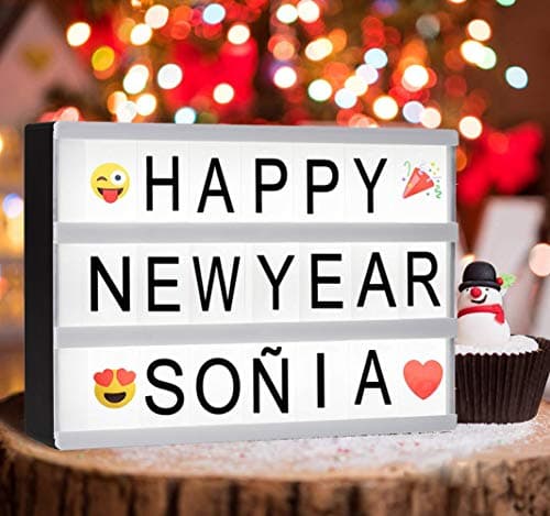 LightBox Solotree A4 Cinematic Light Box with 159 Letters, Emoji, and Symbols for Wedding, Home, Birthdays Party