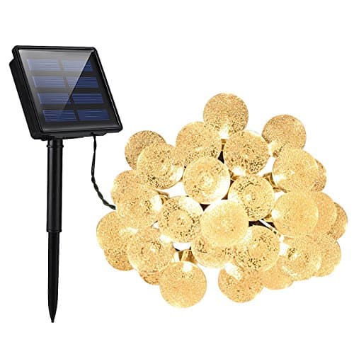 Cymas Solar String Lights, 30LED Crystal Balls Decorative Lighting for Outdoor, Patio, Lawn, Fairy Garden, Wedding, Holiday, Parties (IP 65 Waterproof & 8 Working Modes) (1 Pack)