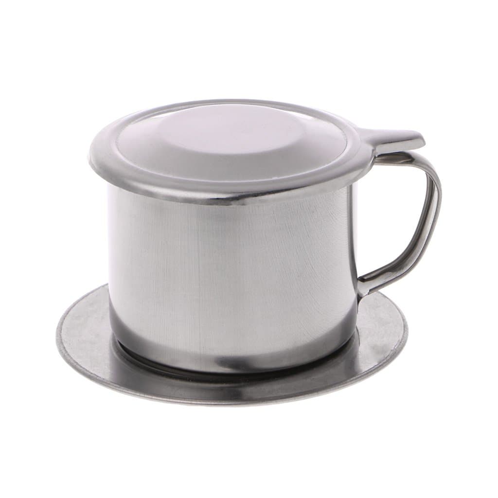 Lagand Vietnamese Coffee Filter Stainless Steel Maker Pot Infuse Cup Serving Delicious (L: 9.5x6cm/3.74x2.36")