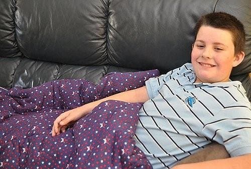 Climagel Weighted Blanket - Size LAP 1 - 6.6lbs Blue Stripes